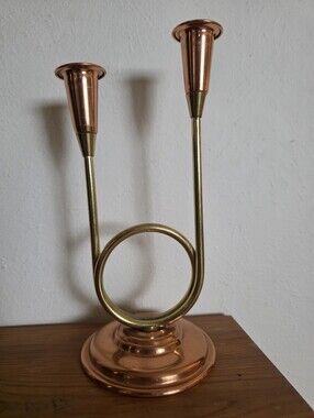 Vintage | Coppercraft Guild Candle Holder | Art Nouveau Style | Guc
